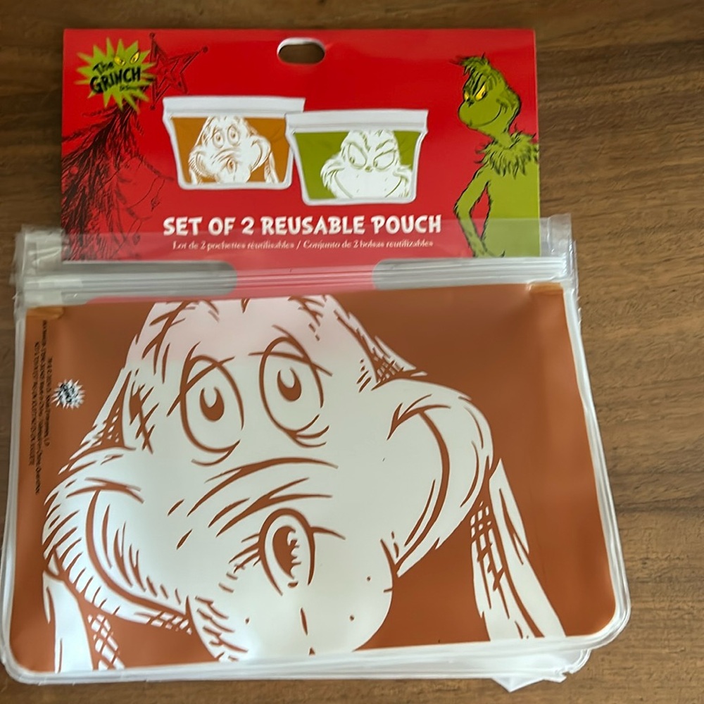 Grinch and Max reusable bags